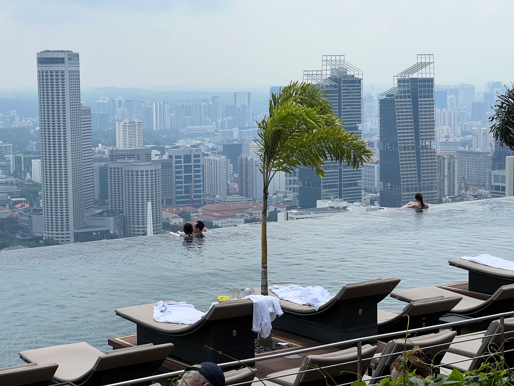 Off the boat. Up in the air.