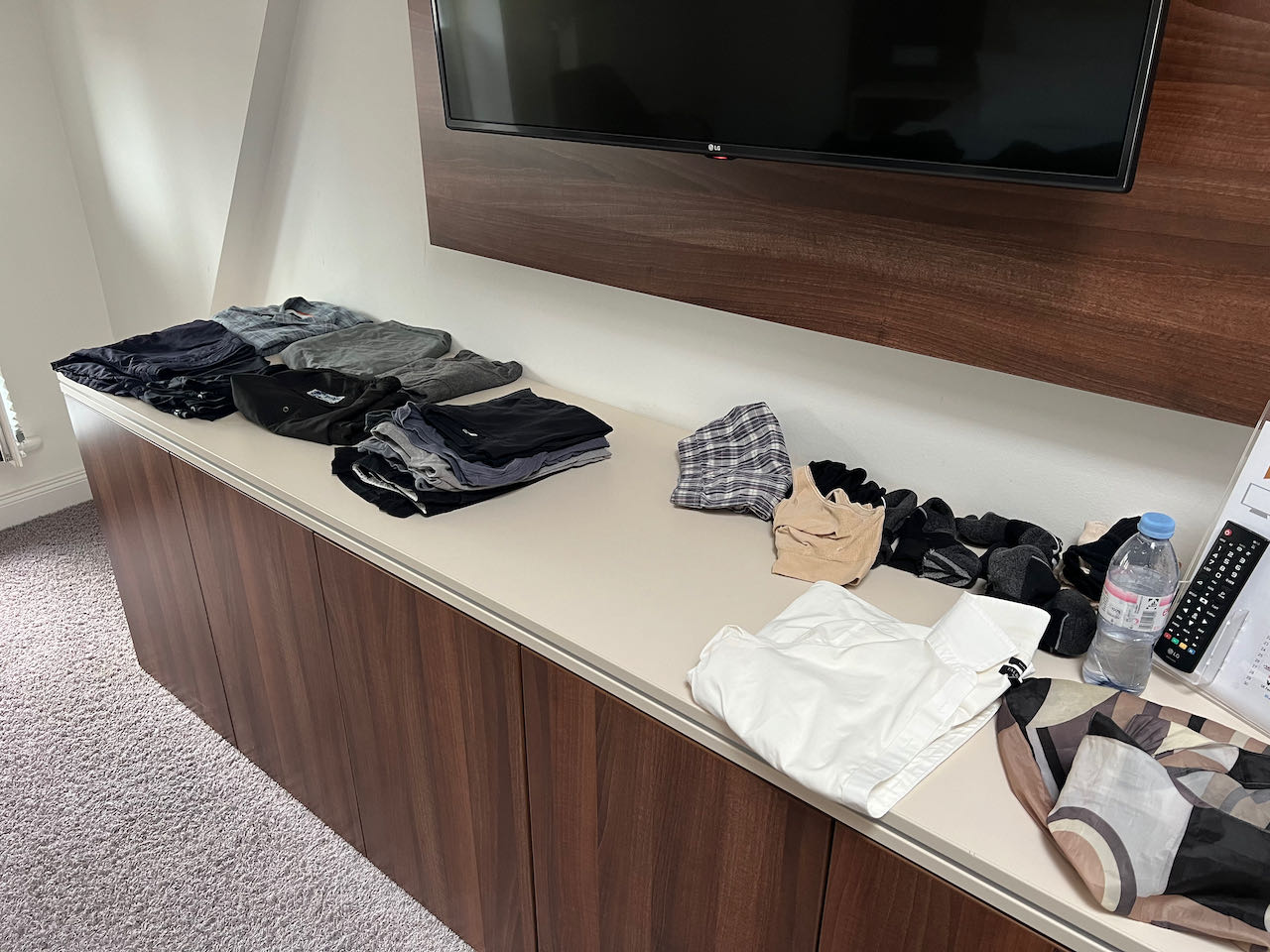 Scott helps do the laundry