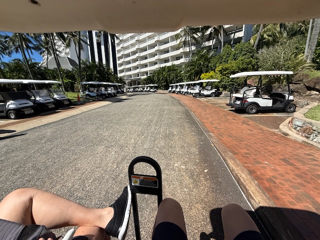 Hamilton Island by golf cart