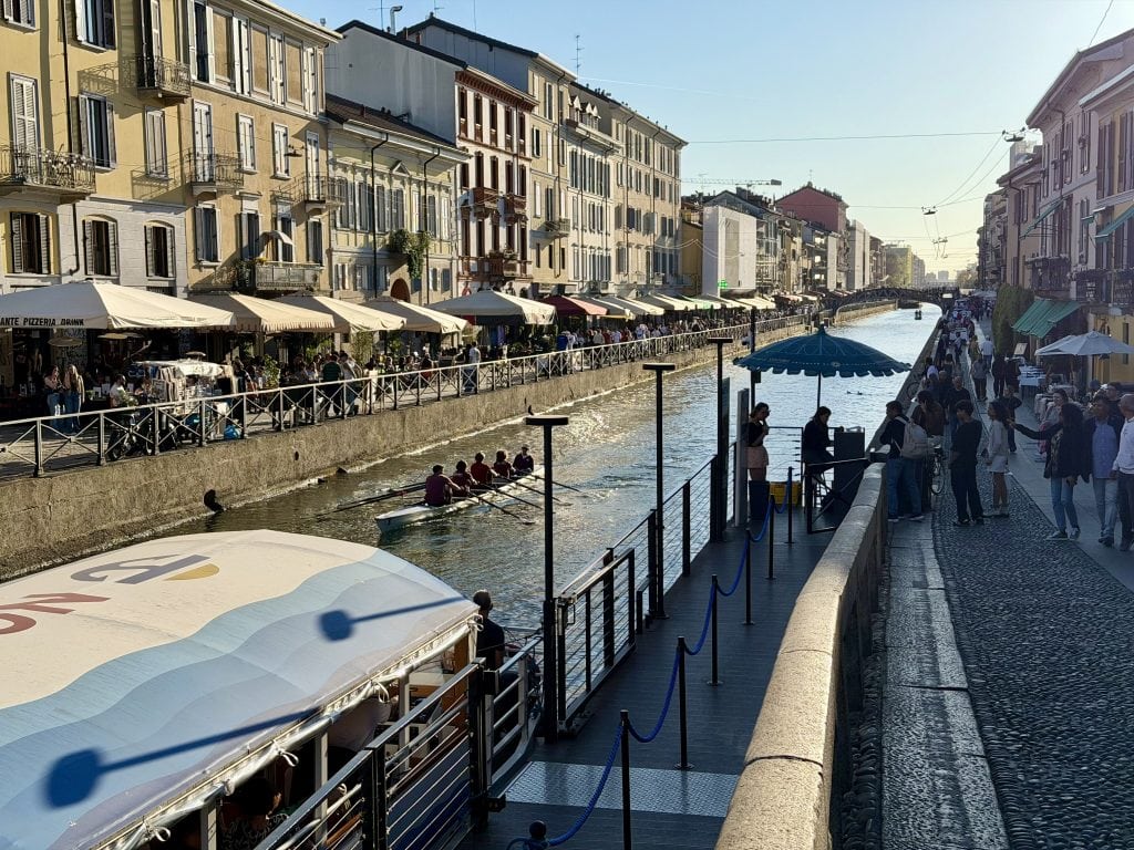 The Navigli canal in Milan