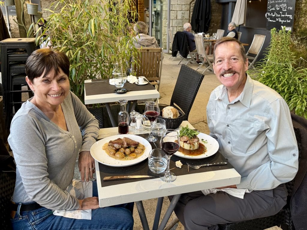 Dinner at La Terrase in Vézelay