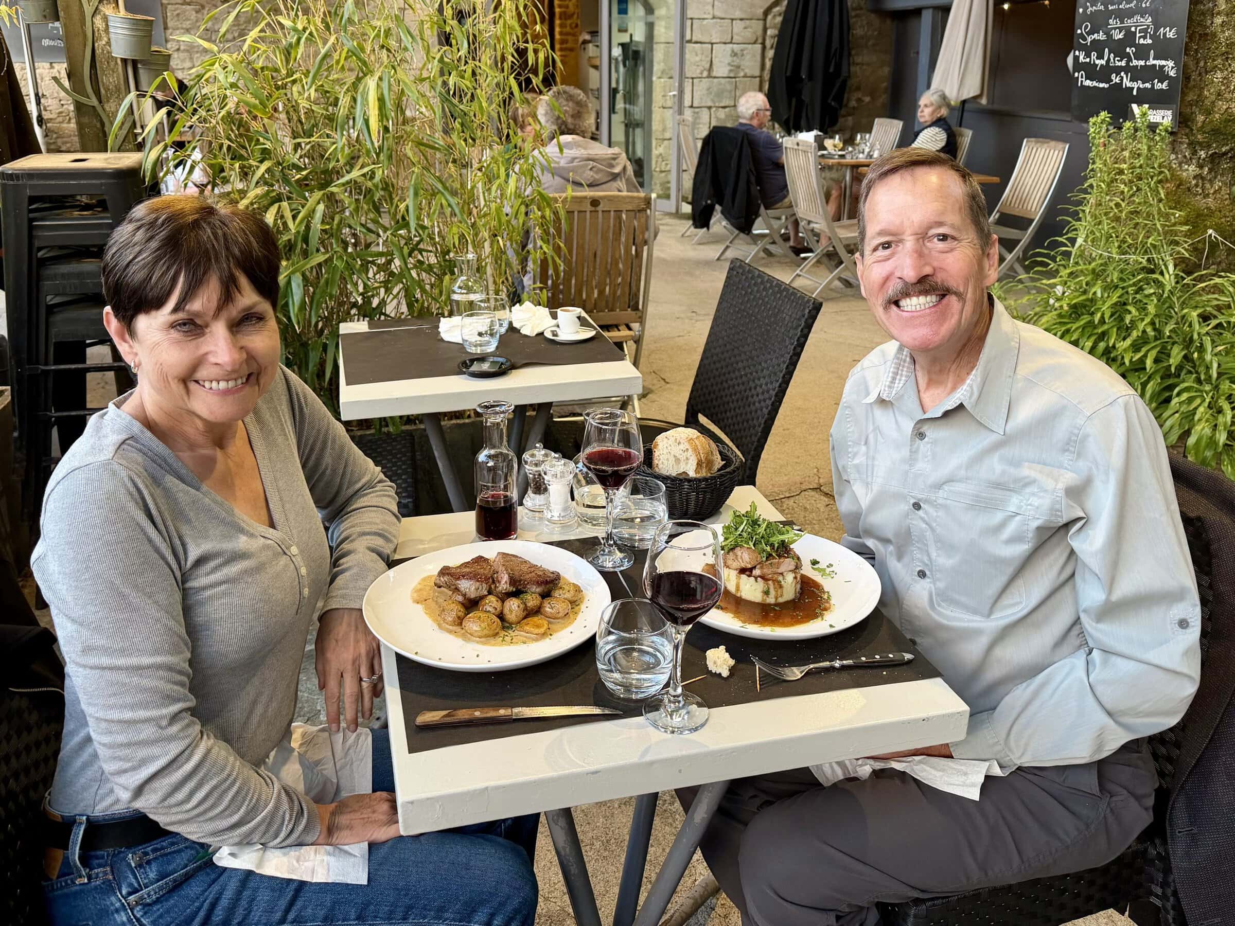 Dinner at La Terrase in Vézelay