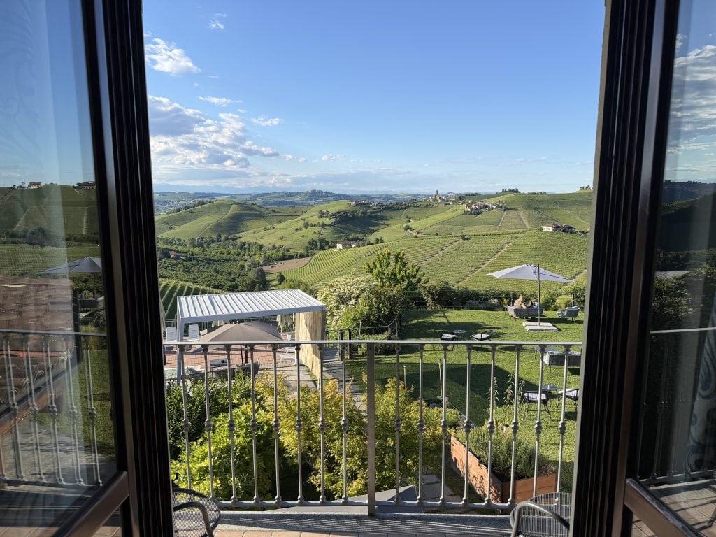 The view out our balcony in Barbaresco