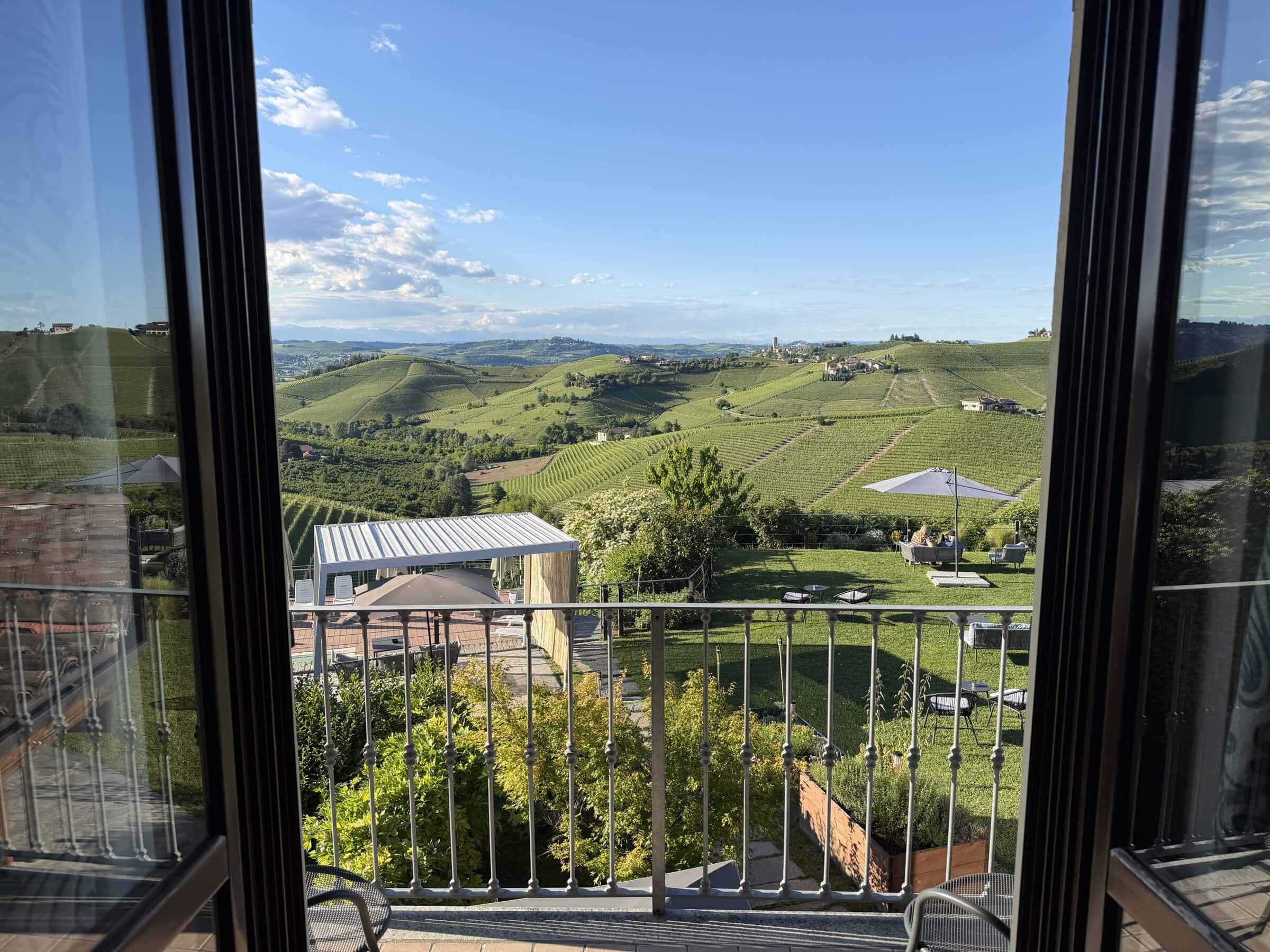 The view out our balcony in Barbaresco