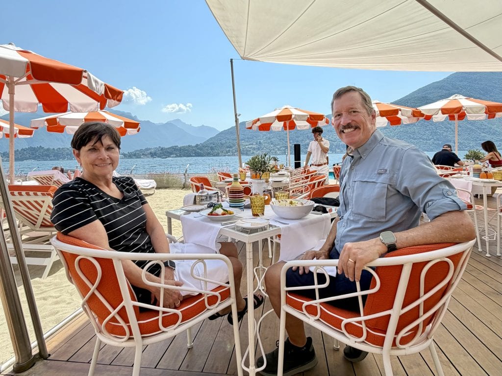 Scott and Karen at lunch