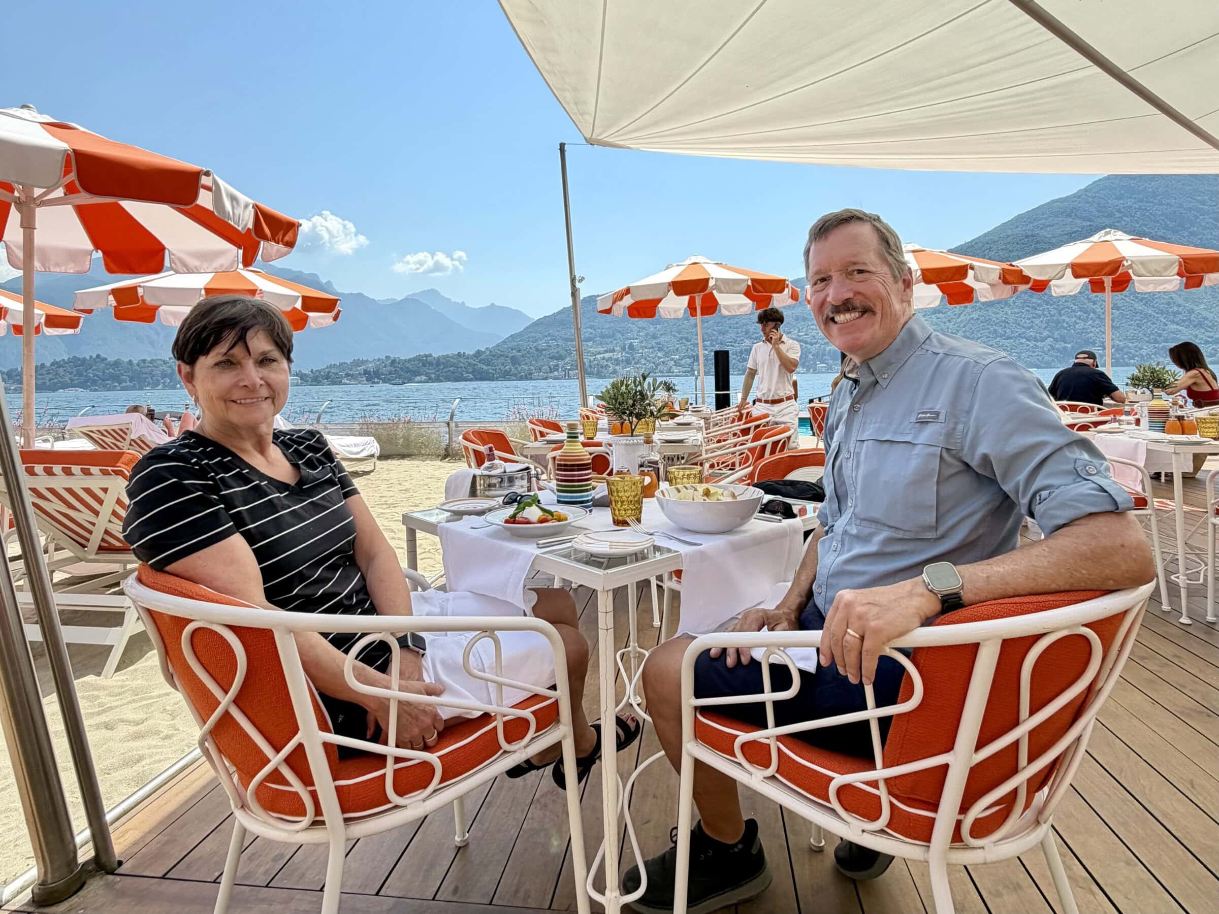 Scott and Karen at lunch