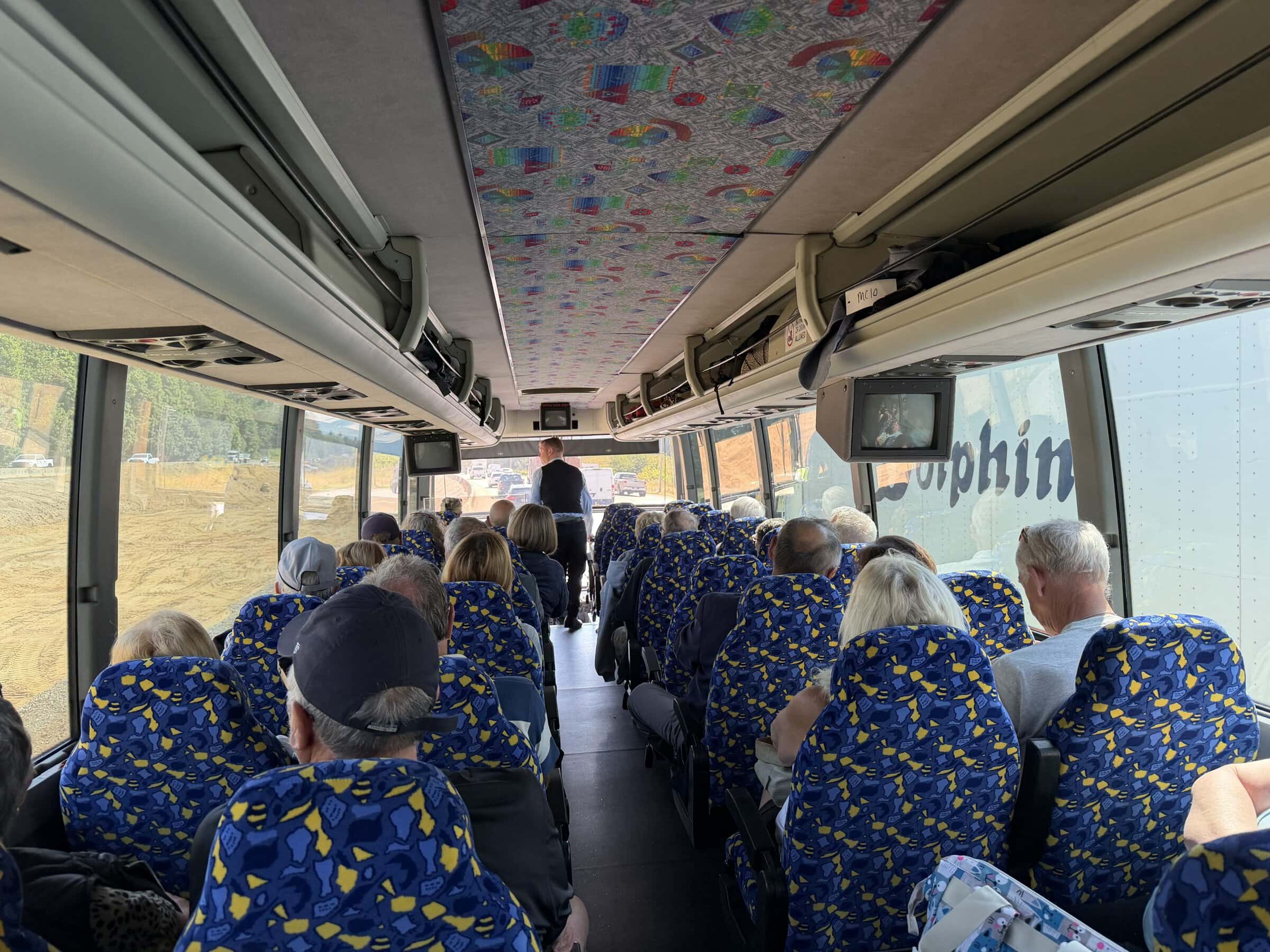 Our train became a bus for our trip to Kamloops, B.C.