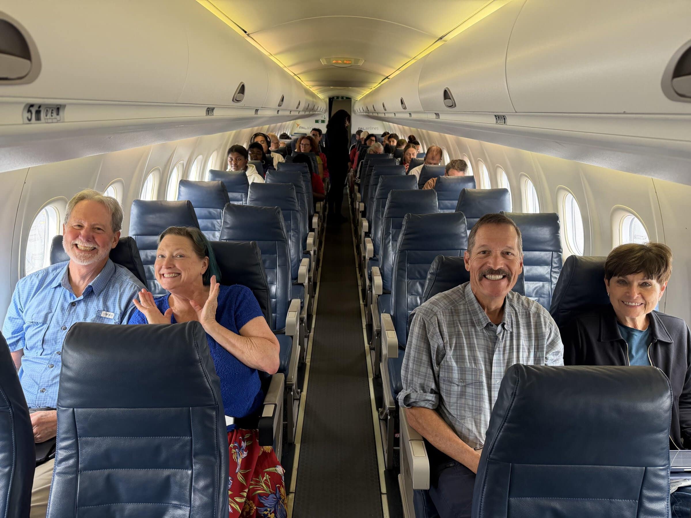 On the plane ready to leave Ottawa