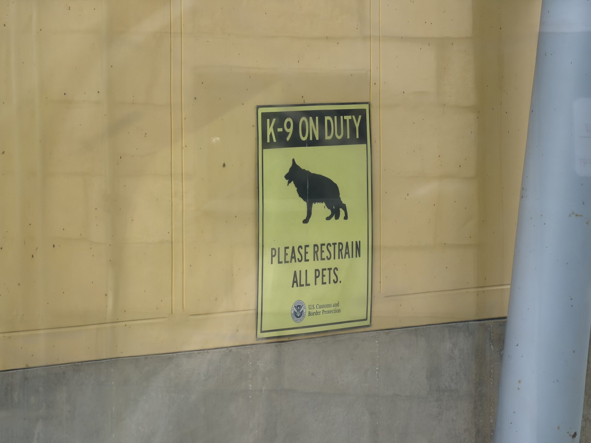 The only picture I was able to legally snap at the border crossing